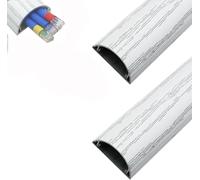 Chemins de câbles décoratifs, conduits pour câbles, Support adhésif, Fil en Aluminium Semi-Circulaire, pour Usage Domestique.,10 pcs,50cm x 20mm