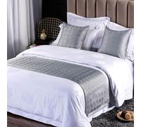 Chemins De Lit,ÉCharpe De Lit,Chemin De Lit HôTel,Couleur Unie Chemin De Lit HôTel,Chemin De Lit HôTel Doux Qui Ne Se DéColore Pas,ÉCharpe De Lit DéCorative,avec 2 Pillowcases
