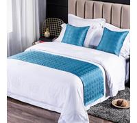 Chemins De Lit,ÉCharpe De Lit,Chemin De Lit HôTel,Couleur Unie Chemin De Lit HôTel,Chemin De Lit HôTel Doux Qui Ne Se DéColore Pas,ÉCharpe De Lit DéCorative,avec 2 Pillowcases
