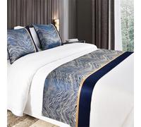 Chemins De Lit,ÉCharpe De Lit,Chemin De Lit Matelassé,Chemin De Lit HôTel Doux Qui Ne Se DéColore Pas,Pied De Lit Couvre-Lit De Couleur ContrastéE,pour La Maison Et L'HôTel