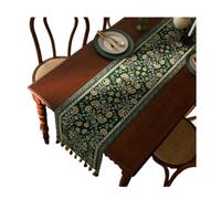 Chemins De Table Chemin De Table en Tissu Jacquard Bande Nappe Table Basse Porche Armoire Couverture Serviette Bande Décorative - Vert - 35*260cm