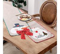 Chemins de Table de Noël Chemins de Table en Lin de Noël S Claus pour la Maison Fête de Dîner de Noël Featu S Conçoit Ces Chemins pour Toucher Votre célébrité Chemins de Table de