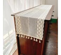 Chemins de Table Faits à la Main en Coton au Crochet Chemin de Table Napperons en Dentelle Napperon Ovale Commode Foulards Rectangulaire en Coton Fait à la Main au Crochet Chemin de Table en