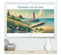 Chemins vers la mer (Calendrier mural haut de gamme 2027 DIN A2 vertical), CALVENDO calendrier mensuel: Découvrez la beauté tranquille des plages, des pontons et de la mer à chaque saison.