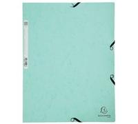 Exacompta - Réf. 55533E - 1 chemise à élastiques - pochette 3 rabats - en carte lustrée 400 g/m2 - dimensions 24 x 32 cm pour documents au format A4 - couleur vert pastel