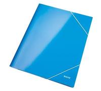 Chemise 3 Rabats - LEITZ - WOW - Bleu - Capacité 250 feuilles - A4