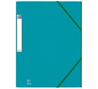 Chemise 3 rabats Oxford eurofolio+ prestige a4 avec élastique couverture carte bleu aqua
