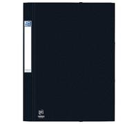Chemise 3 rabats Oxford eurofolio+ prestige a4 avec élastique couverture carte noir