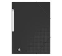 Chemise 3 rabats Oxford memphis a4 avec élastique couverture polypro noir