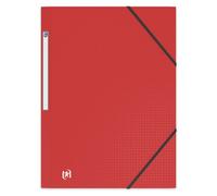 Chemise 3 rabats Oxford memphis a4 avec élastique couverture polypro rouge