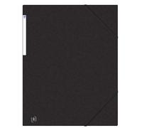 Chemise 3 rabats Oxford top file + a3 avec élastique couverture carte noir