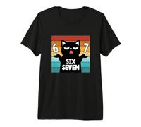Chemise 67 Meme Cat 6 7 Hand Gesture Teens Slang Six Seven T-Shirt Haut de Gamme