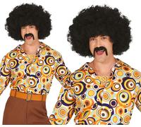 chemise 70S Disco Partnerlook Carnaval Fête Rétro Mode Danse Seventies, Taille : 48 - 50 (M) Couleur : Multicolore