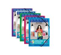 Chemise à 3 rabats à élastique A4 Polyvision Modèle aléatoire