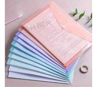 Chemise à bouton pression A4, en plastique PP transparent épais et imperméable, couleurs macaron, rangement de documents étudiant/bureau, set de 5/8/10 pièces, organisateur de fichiers à la mode 10 pi