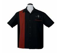 Chemise À Boutons Rockabilly Noire V8 Classique De Steady Clothing ST35613