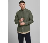 JACK & JONES Jjeoxford Shirt L/S S21 Noos Chemise, Forest Night/Fit : Slim fit, XXL Hommes