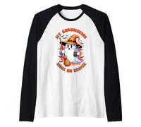 Chemise à café Broomstick Runs on My Broomstick Runs on Fall Manche Raglan