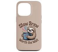 Chemise à café Slow Brew Worth The Wait Sloth Coque pour iPhone 13 Pro
