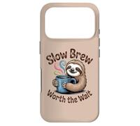 Chemise à café Slow Brew Worth The Wait Sloth Coque pour iPhone 17 Pro