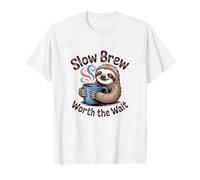 Chemise à café Slow Brew Worth The Wait Sloth T-Shirt