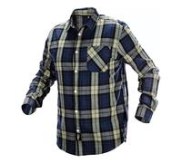 Chemise à carreau homme NEO TOOLS 81-541 bleue olive noire