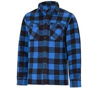 Chemise Flannel Shirt Longsleeve Mil-Tec - Black/Blue XL