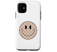 Chemise à Carreaux avec Visage Souriant et Visage Souriant Coque pour iPhone 11