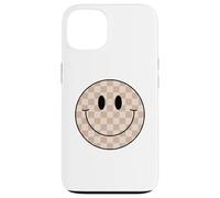 Chemise à Carreaux avec Visage Souriant et Visage Souriant Coque pour iPhone 13