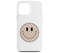 Chemise à Carreaux avec Visage Souriant et Visage Souriant Coque pour iPhone 13 Pro Max