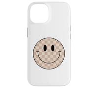 Chemise à Carreaux avec Visage Souriant et Visage Souriant Coque pour iPhone 14