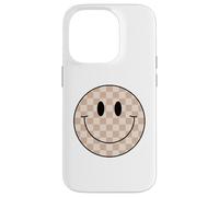 Chemise à Carreaux avec Visage Souriant et Visage Souriant Coque pour iPhone 14 Pro