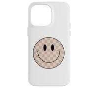 Chemise à Carreaux avec Visage Souriant et Visage Souriant Coque pour iPhone 14 Pro Max