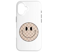 Chemise à Carreaux avec Visage Souriant et Visage Souriant Coque pour iPhone 16