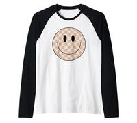 Chemise à Carreaux avec Visage Souriant et Visage Souriant Manche Raglan