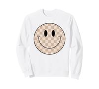 Chemise à Carreaux avec Visage Souriant et Visage Souriant Sweatshirt