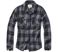 Chemise À Carreaux En Flannel Amy - Brandit - Noir/Gris - Manches Longues - Col Chemise XXXXXL