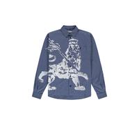 Chemise Ã carreaux et imprimÃ© The New Originals Lion Button Bleu M