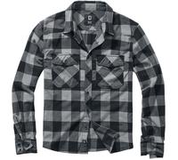 Chemise À Carreaux Homme - BRANDIT - Noir/Anthracite - Regular - Manches Longues - Col Chemise S