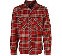 Chemise À Carreaux Homme - BRANDIT - Rouge/Noir - Coupe Standard - Manches Longues M
