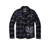 Brandit Chemise à manches longues Motörhead à carreaux imprimée Noir/Gris 7XL Homme