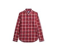 Chemise Ã carreaux manches longues en coton Superdry Vintage Rouge M