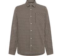 Chemise Ã carreaux manches longues KnowledgeCotton Apparel Dune Rouge M