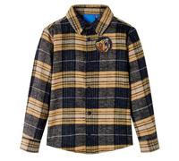 Chemise à carreaux pour enfants jaune et noir 92/104/116/128/140 5-6 ans
