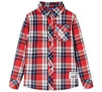 Chemise À Carreaux Pour Enfants Rouge Et Bleu Marine 104