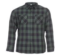 Urban Classics Checked Flanell Shirt Chemise, blk/Forest, S Homme