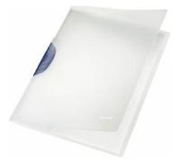 LEITZ 41740189 - Dossiers MAGIC PP rígido clip plástico colores translúcidos DIN A4 capacidad 30 hojas color clip gris oscuro