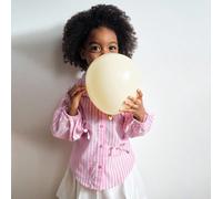 Chemise à col avec manches longues, décorée d'un nœud en tissu rayé pour jeune fille 6Y,7Y,4Y,5YRayéPolyester