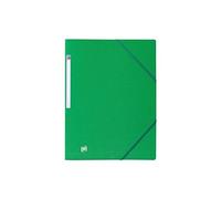 Oxford Chemise à élastique 3 rabats 24 x 32 cm dos 2 cm - verte (couleurs classiques)
