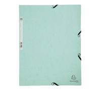 Exacompta - Réf. 55533E - 1 chemise à élastiques - pochette 3 rabats - en carte lustrée 400 g/m2 - dimensions 24 x 32 cm pour documents au format A4 - couleur vert pastel